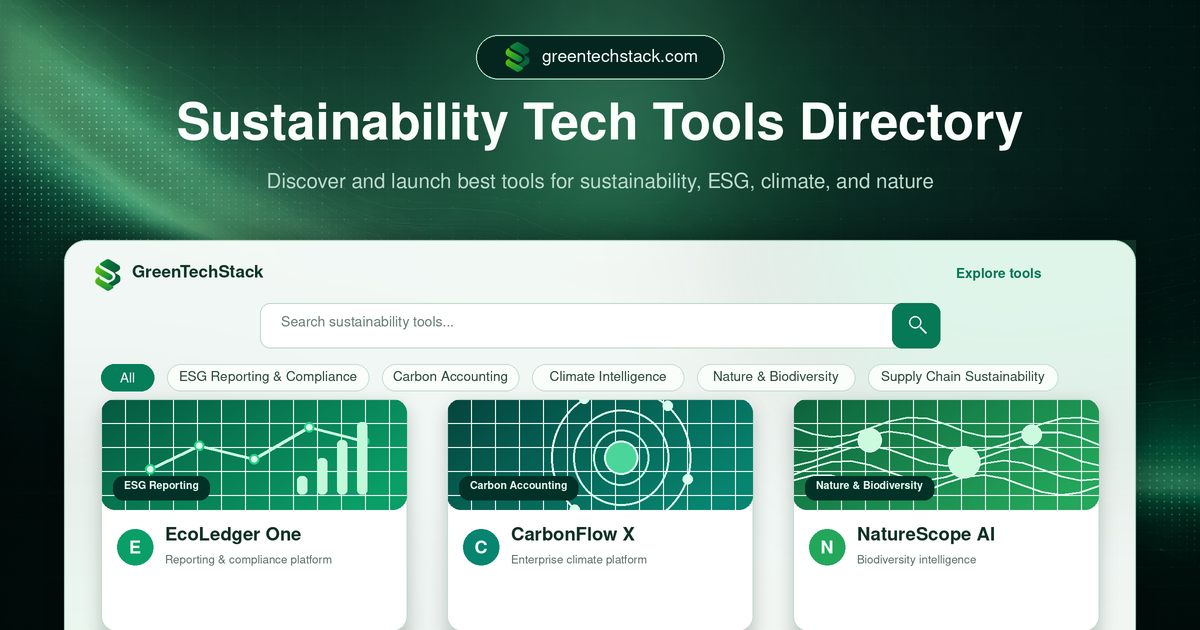 GreenTechStack - Sustainability Tech Directory